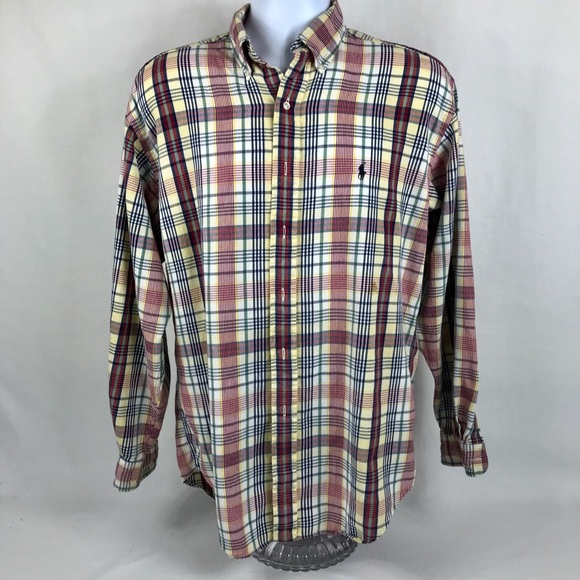 Ralph Lauren Polo Plaid Button Down Shirt Sz Med - Picture 1 of 5